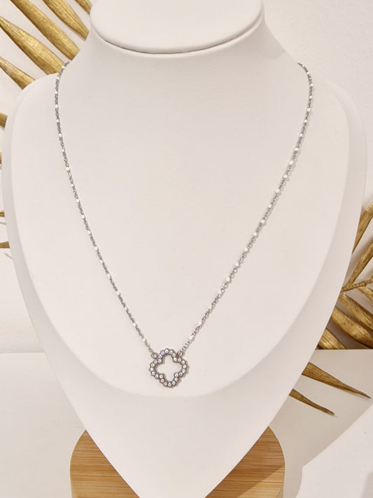 COLLIER VANILLE ACIER ARGENT