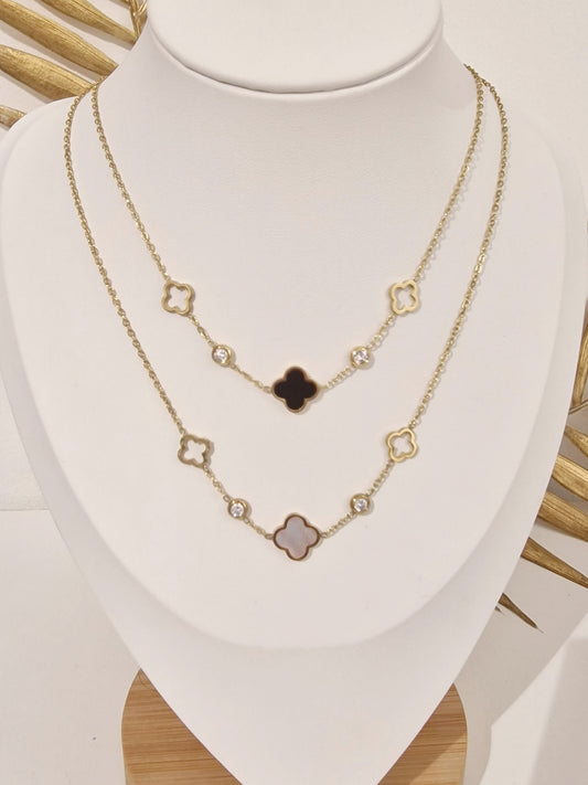 COLLIER MIRA ACIER OR