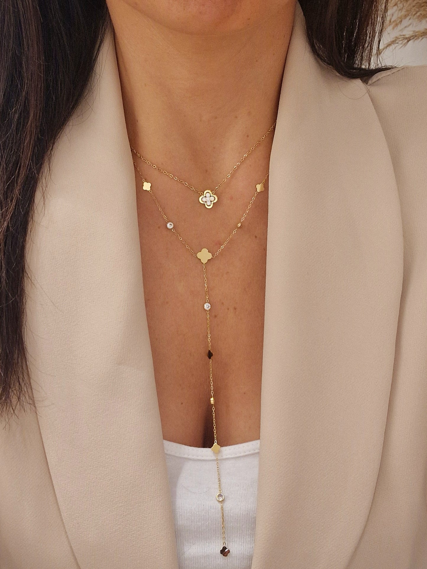 COLLIER OLIVIA ACIER OR