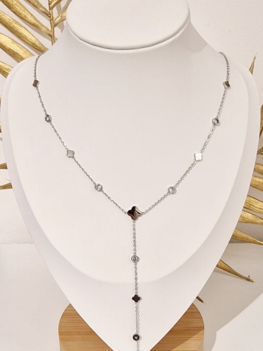 COLLIER OLIVIA ACIER ARGENT