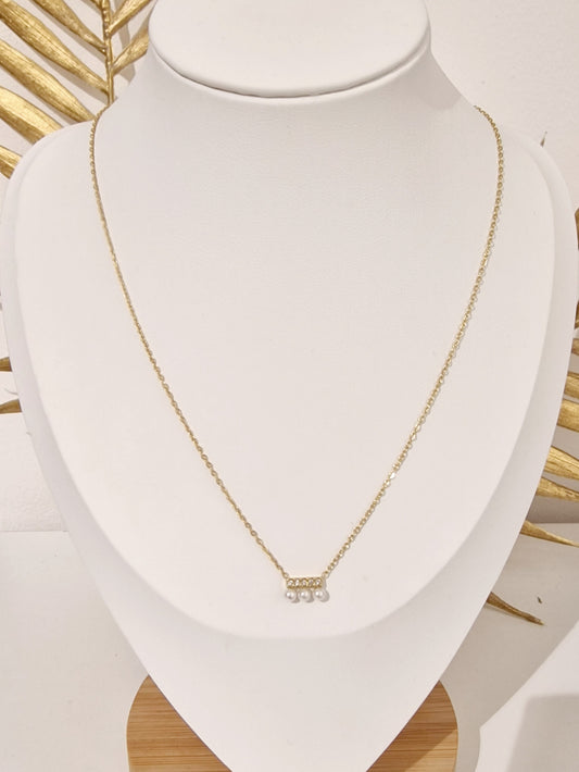 COLLIER SELENE ACIER OR