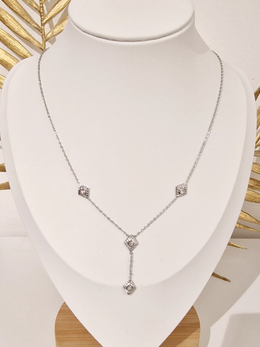 COLLIER JUSTINE ACIER ARGENT