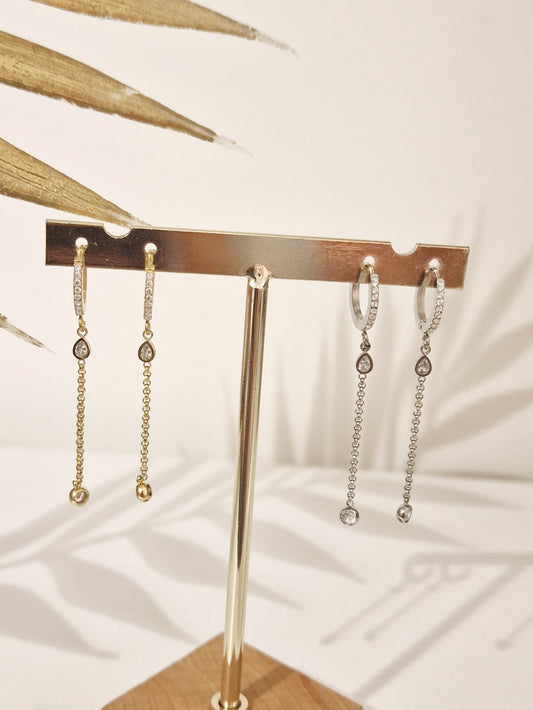 BOUCLES D'OREILLES LOU-ANNE ACIER