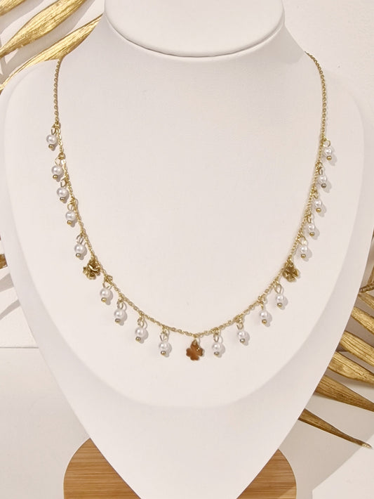 COLLIER FELICIE ACIER DORÉ