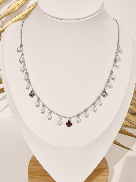 COLLIER FELICIE ACIER ARGENT