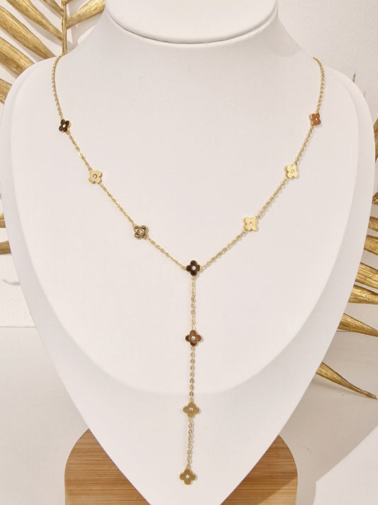 COLLIER ALEXANE ACIER OR