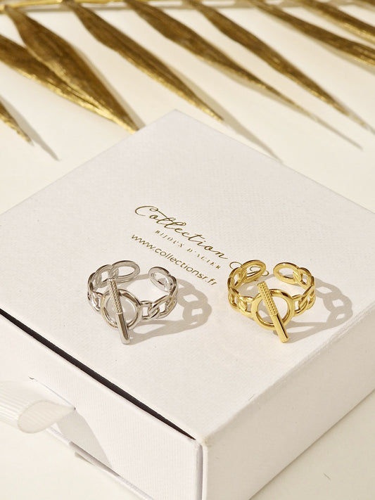 BAGUE SHAHEENA ACIER