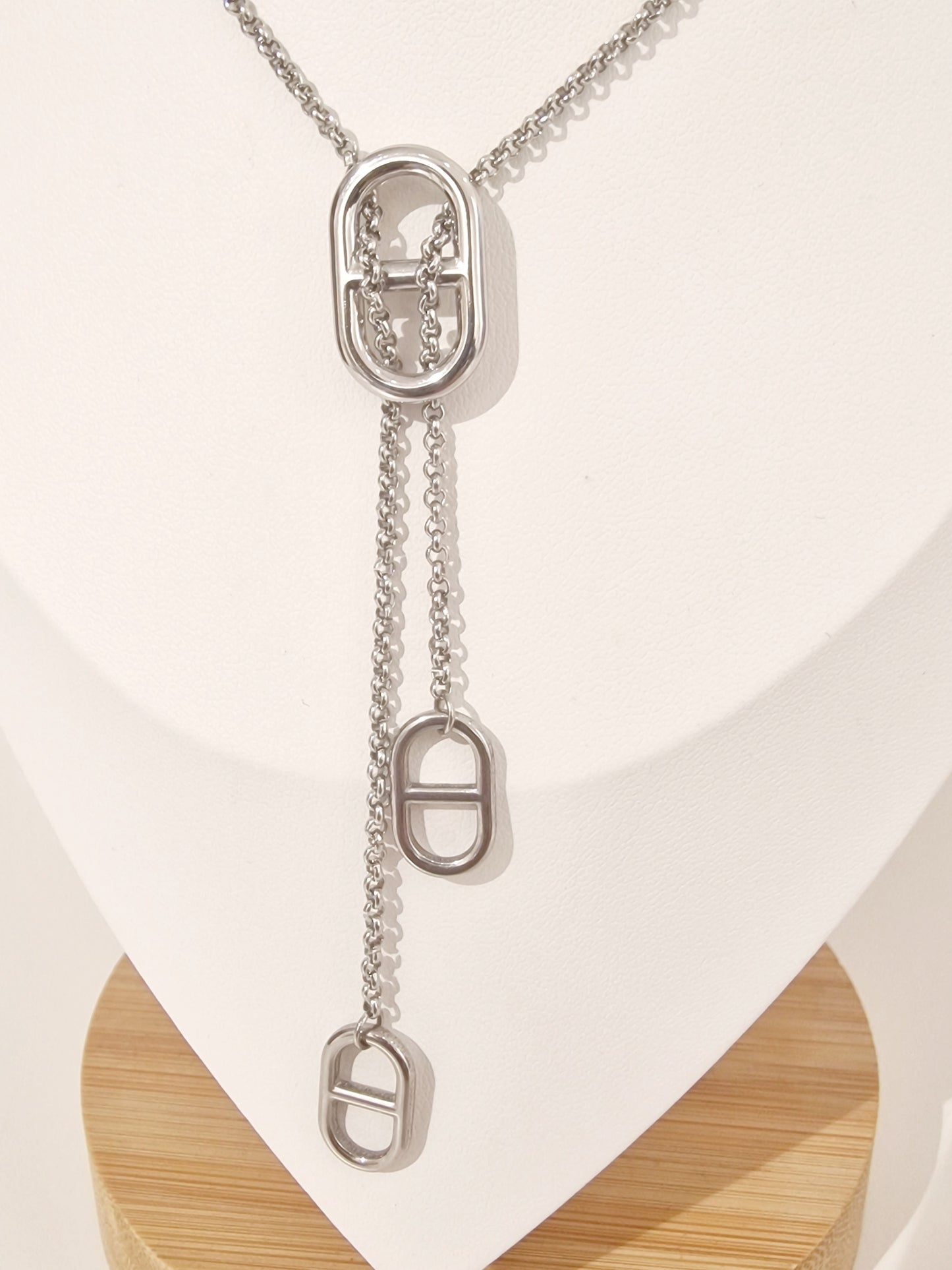 COLLIER FIDJI ACIER ARGENT