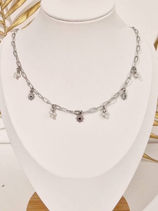 COLLIER LAORA ACIER ARGENT