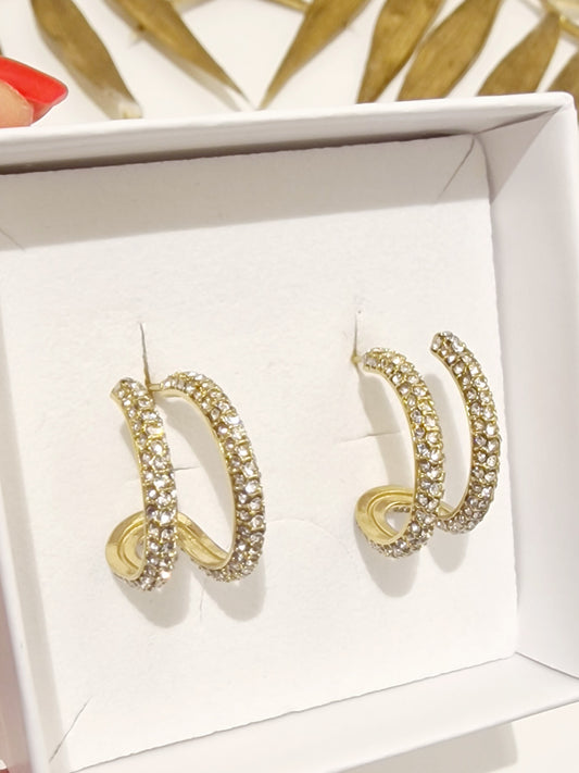 BOUCLES D'OREILLES VALENTINA ACIER