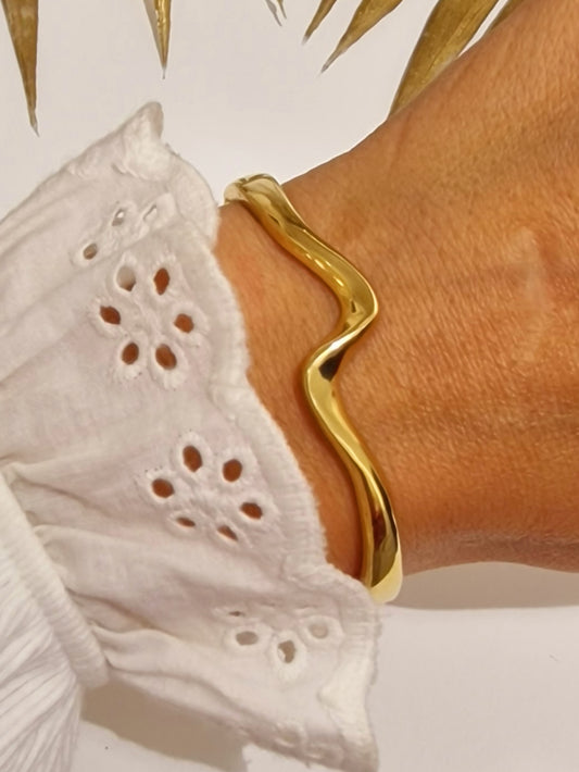 JONC CHANEL ACIER OR