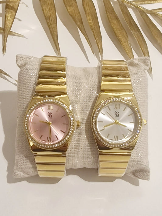 MONTRE TILYA ACIER OR