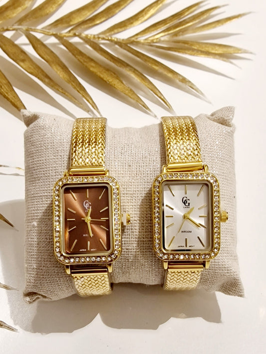 MONTRE FANNY ACIER OR