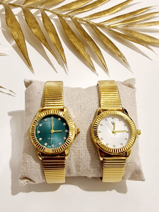 MONTRE ERINE ACIER OR