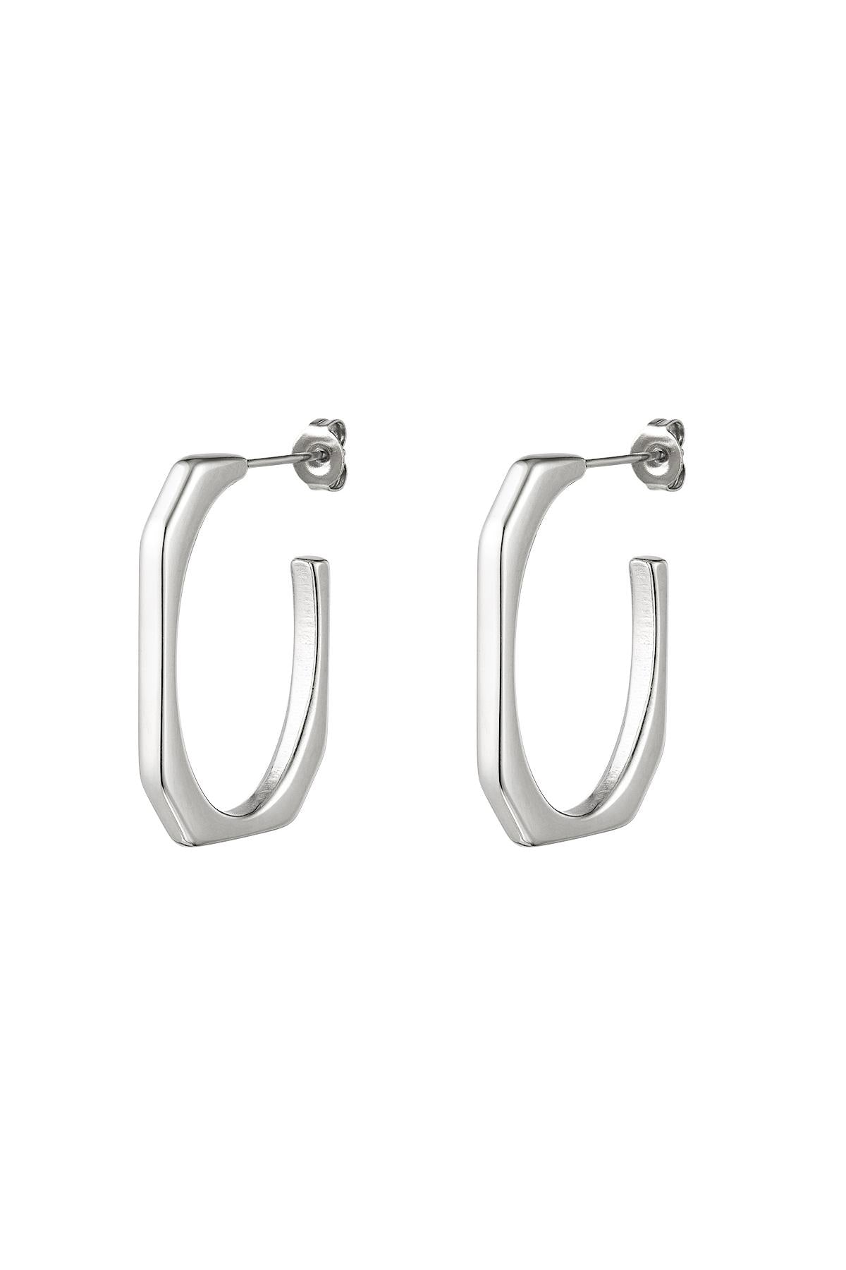 BOUCLES D'OREILLES GWENDOLINE ACIER ARGENT