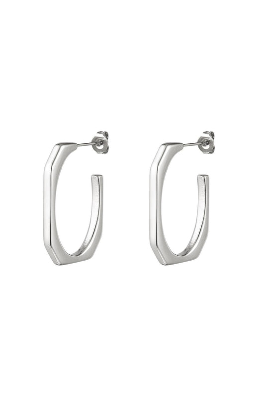 BOUCLES D'OREILLES GWENDOLINE ACIER ARGENT