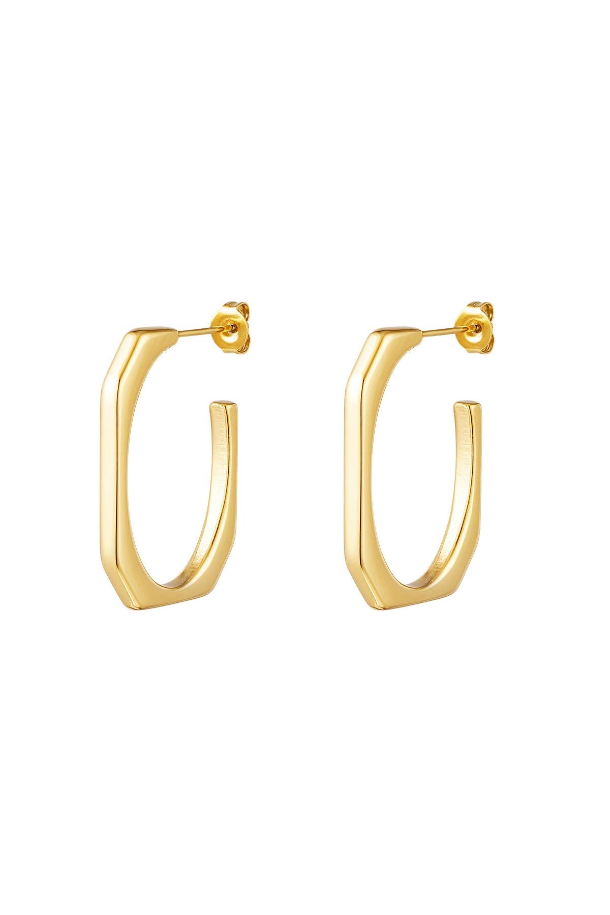 BOUCLES D'OREILLES GWENDOLINE ACIER OR