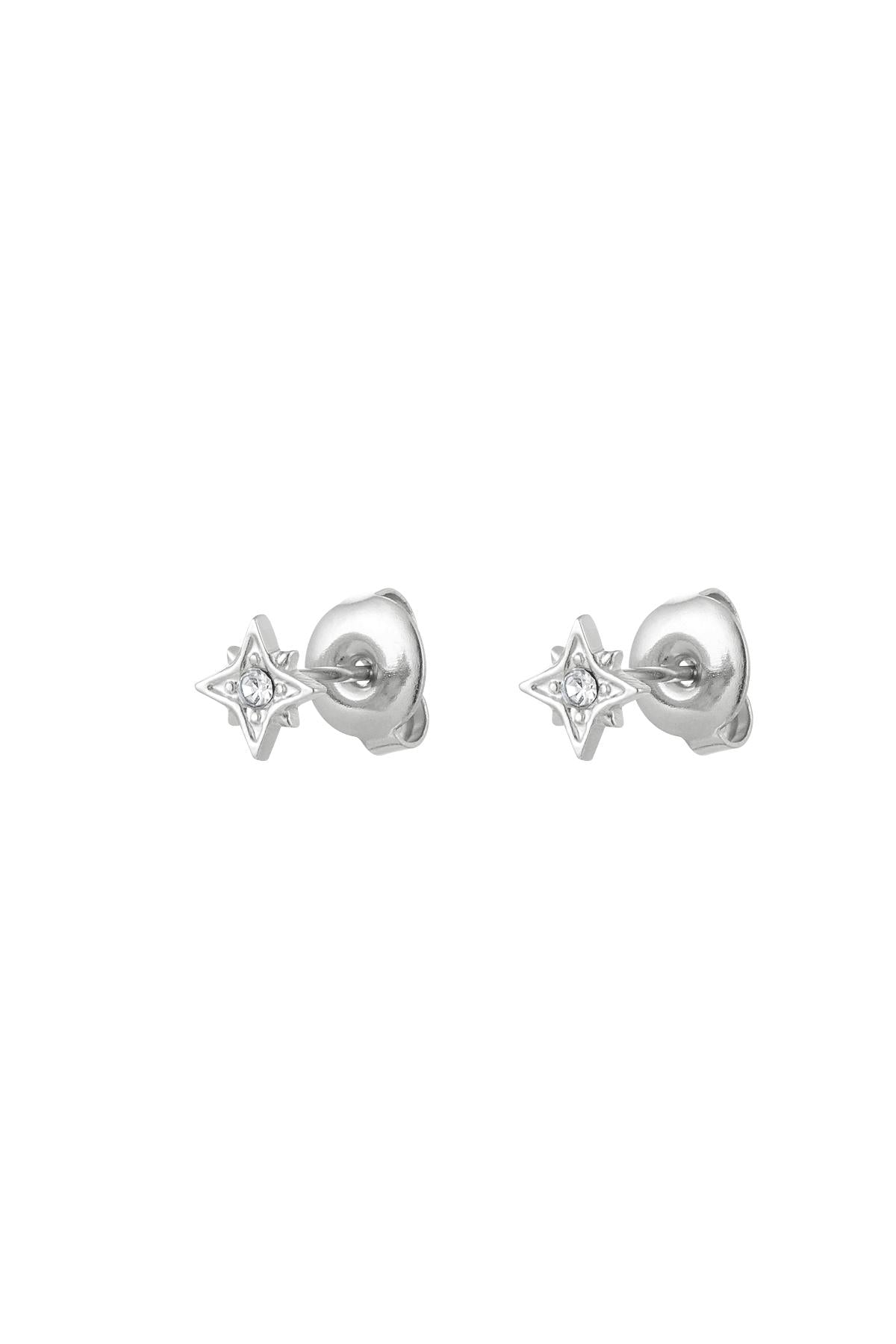 BOUCLES D'OREILLES CONSTANCE ACIER ARGENT