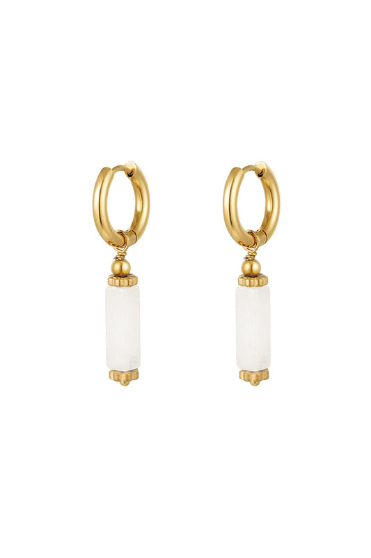 BOUCLES D'OREILLES DORIANE ACIER OR