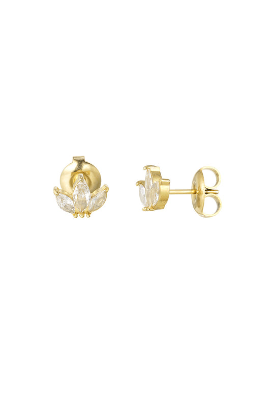 BOUCLES D’OREILLES HAIDY ACIER OR