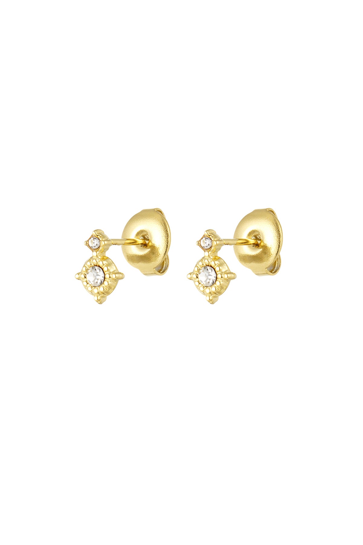 BOUCLES D’OREILLES CHIRA ACIER OR