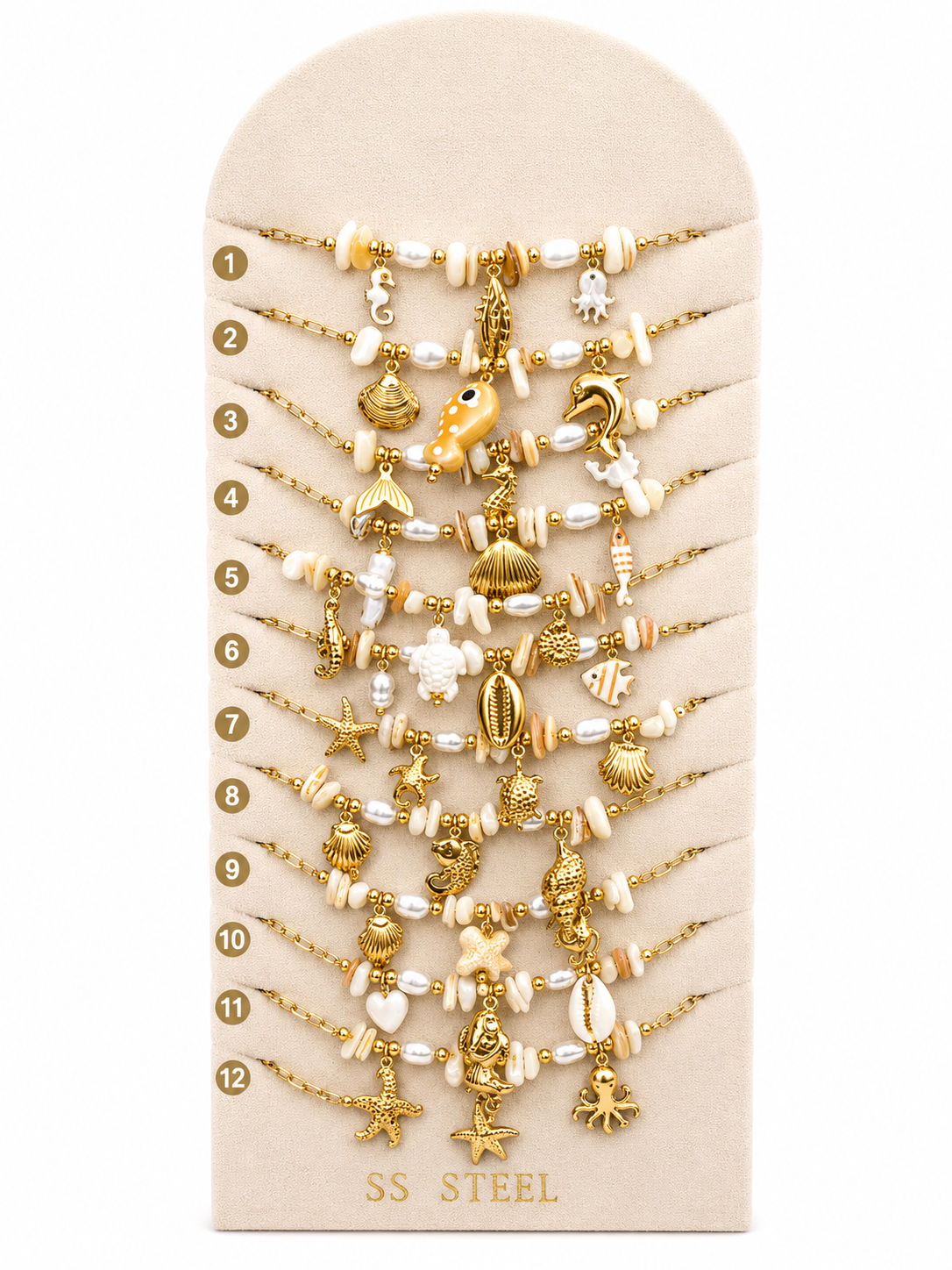 BRACELET CALYPSO ACIER OR