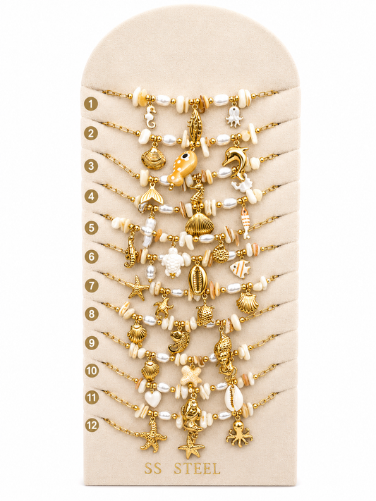 BRACELET CALYPSO ACIER OR