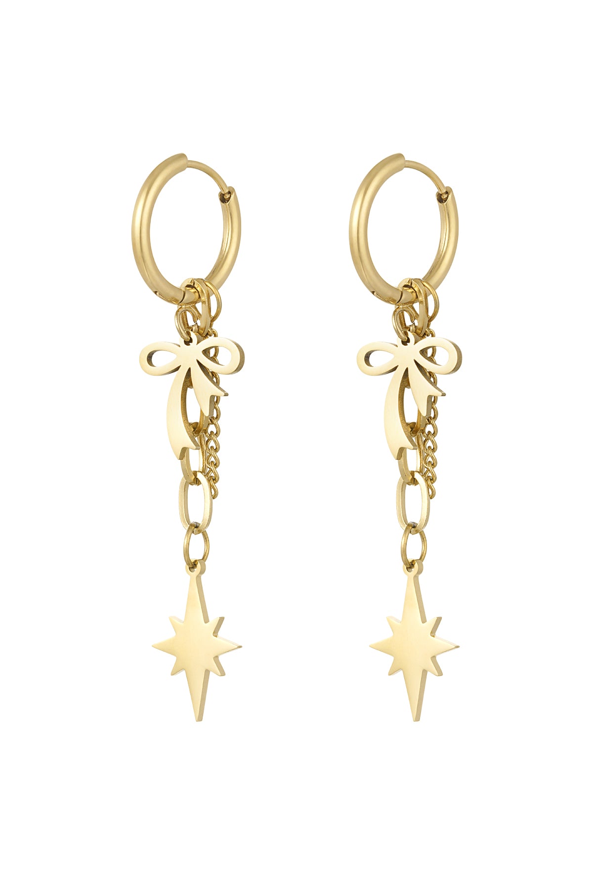 BOUCLES D’OREILLES FLORINE ACIER OR