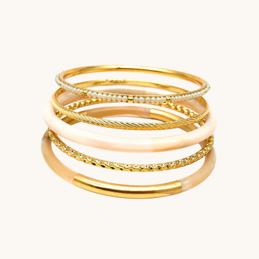 BRACELET JONC ELINA BEIGE