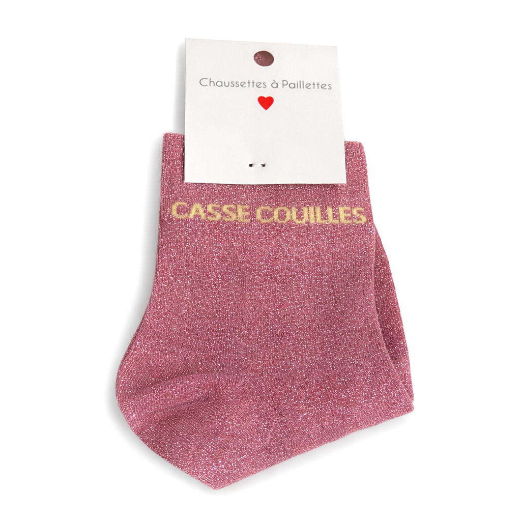 CHAUSSETTES À PAILLETTES -CASSE COUILLE