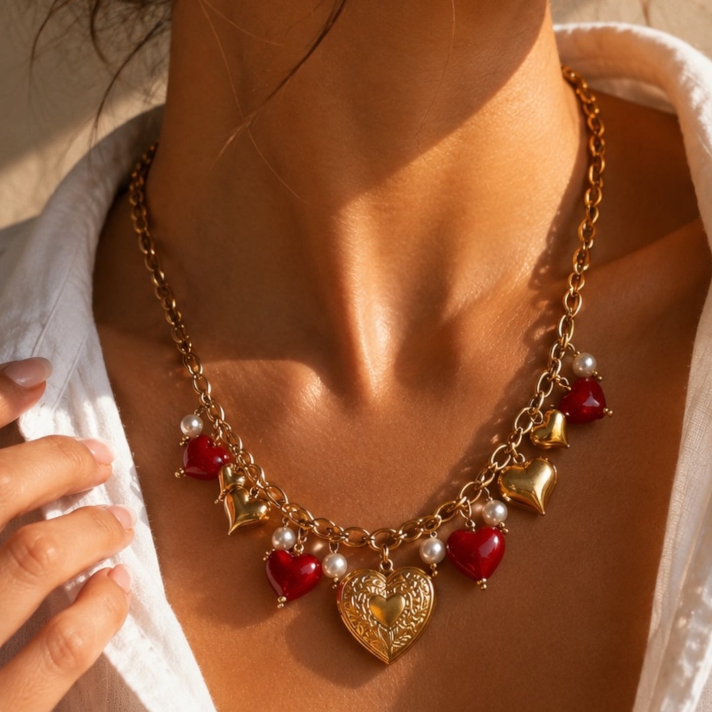 COLLIER ALEXIA ACIER OR