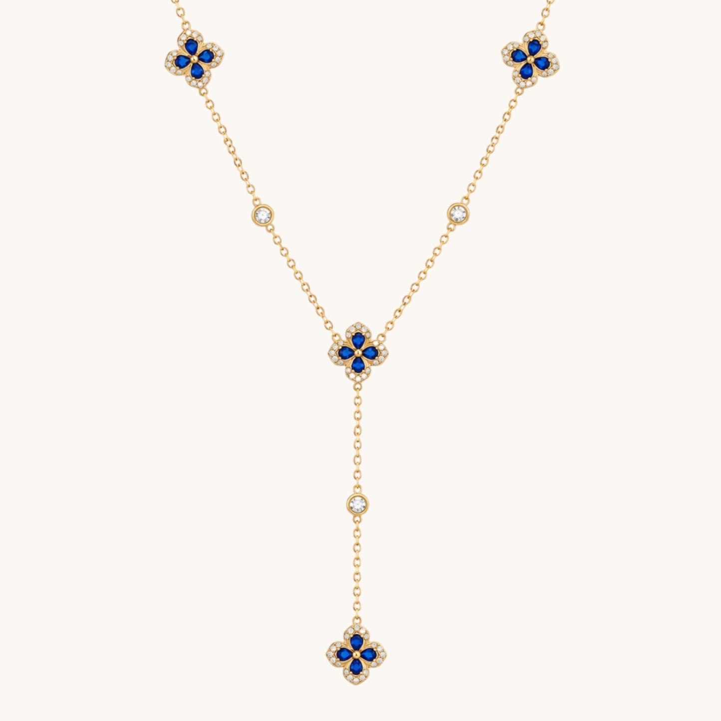 COLLIER ORLY ACIER BLEU