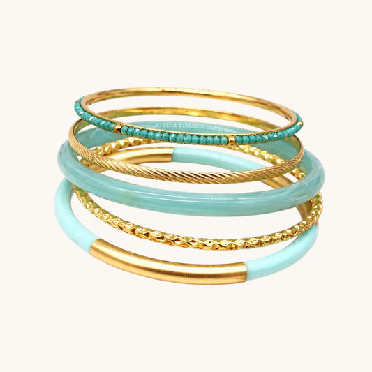 BRACELET JONC ELINA BLEU TURQUOISE