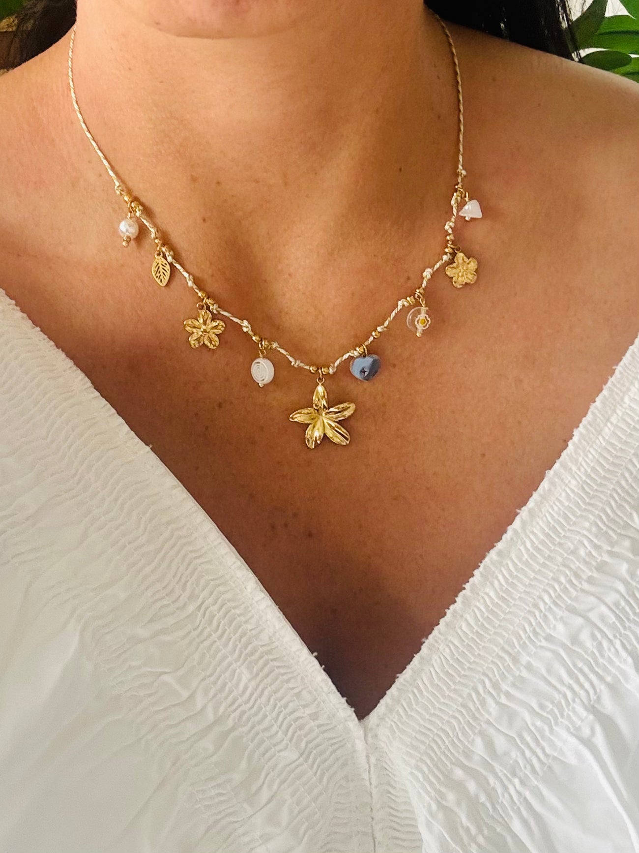 COLLIER NINA ACIER OR