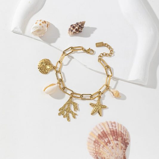 BRACELET SYRIEL ACIER OR