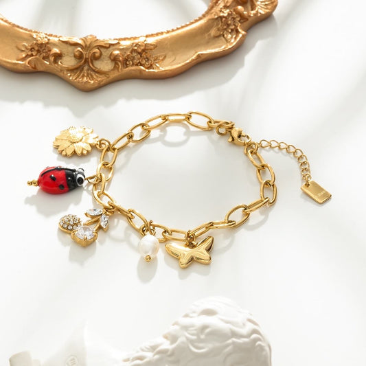 BRACELET HILDA ACIER OR