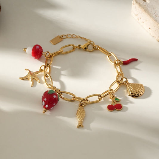 BRACELET SYANA ACIER OR