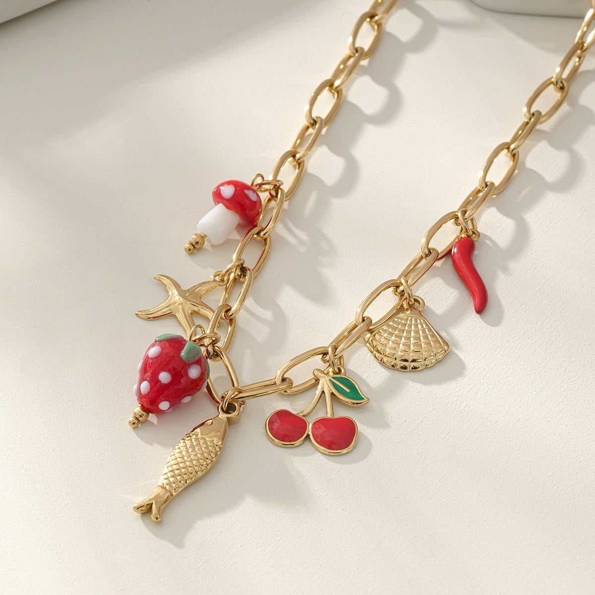 COLLIER SYANA ACIER OR