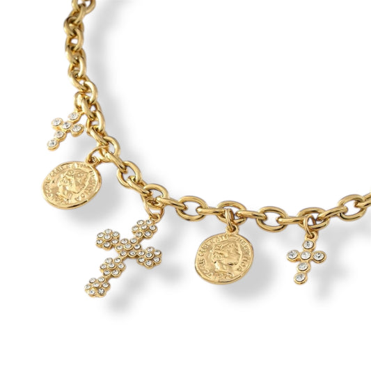 COLLIER FLO ACIER OR