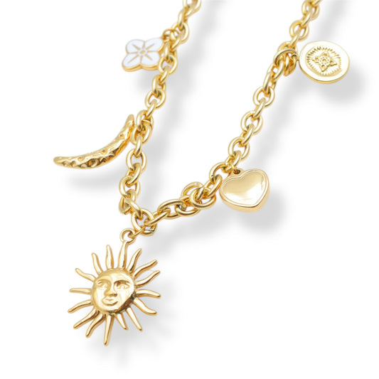 COLLIER HINA ACIER OR