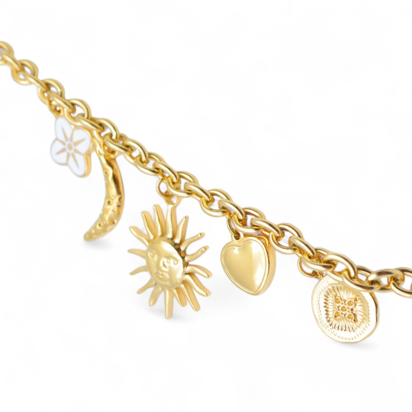 BRACELET HINA ACIER OR