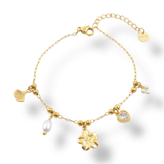 BRACELET KAMILIA ACIER OR