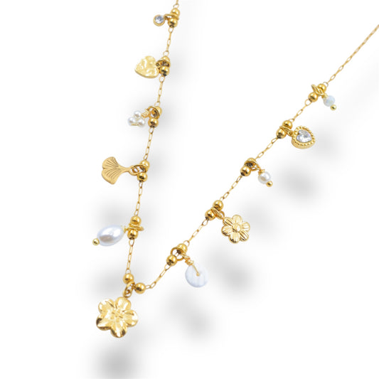 COLLIER KAMILIA ACIER OR