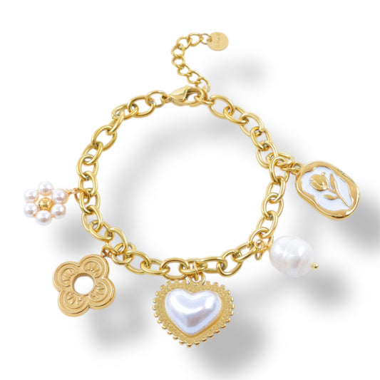 BRACELET AUGUSTINE ACIER OR