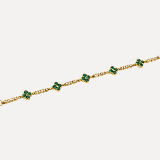 BRACELET ÉMERA VERT ACIER
