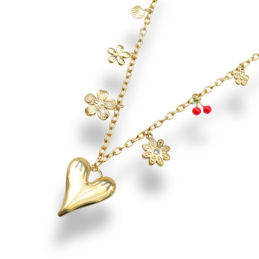 COLLIER SAONA ACIER OR