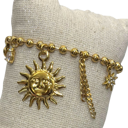 BRACELET TÉA ACIER OR