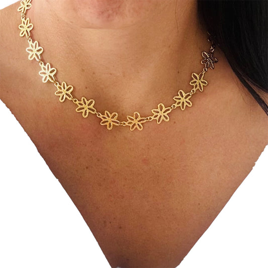 COLLIER CARLY ACIER OR