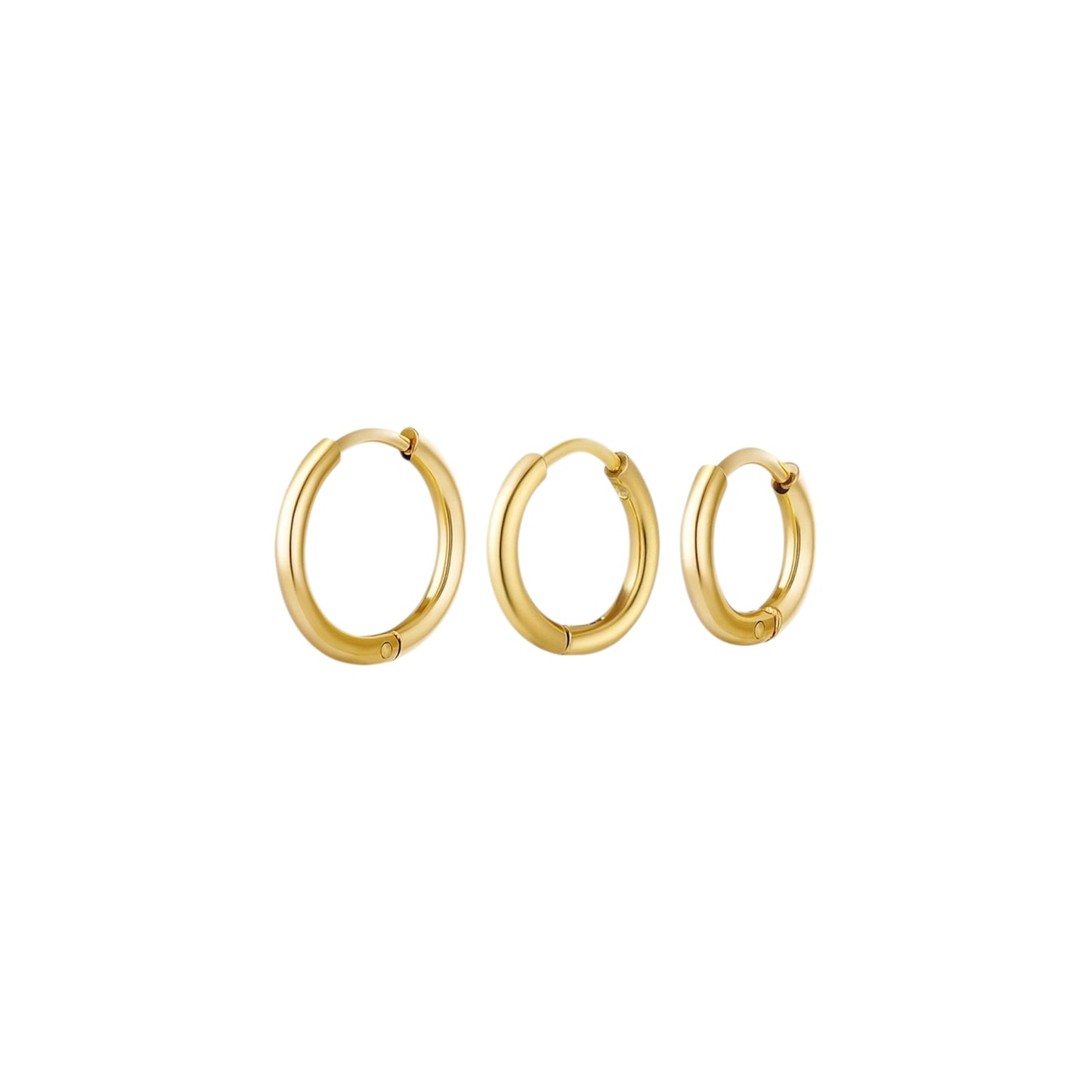 BOUCLE D’OREILLE ANITA ACIER [lot de 3 paires]