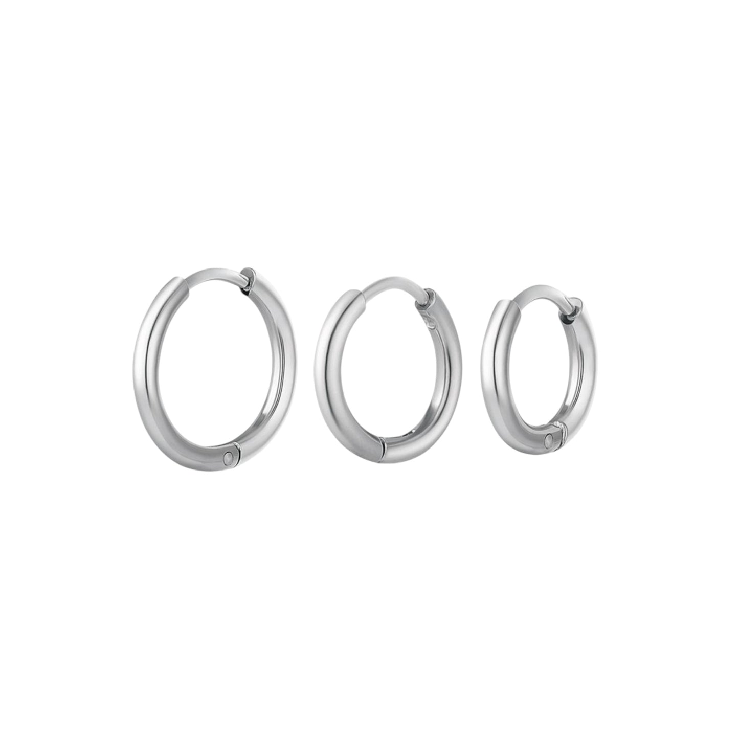 BOUCLE D’OREILLE ANITA ACIER [lot de 3 paires]